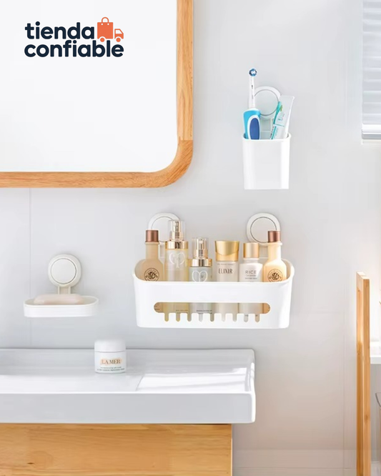 SET ORGANIZADOR PARA DUCHA (3 piezas – sin taladro)
